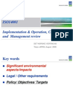 ISO14001 Implementation & Operation, Checking and Management Review