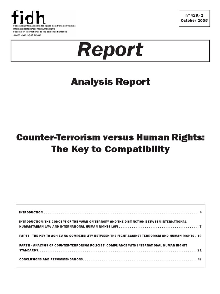 Counter-Terrorism Versus Human Rights | PDF | Counter Terrorism | Human ...