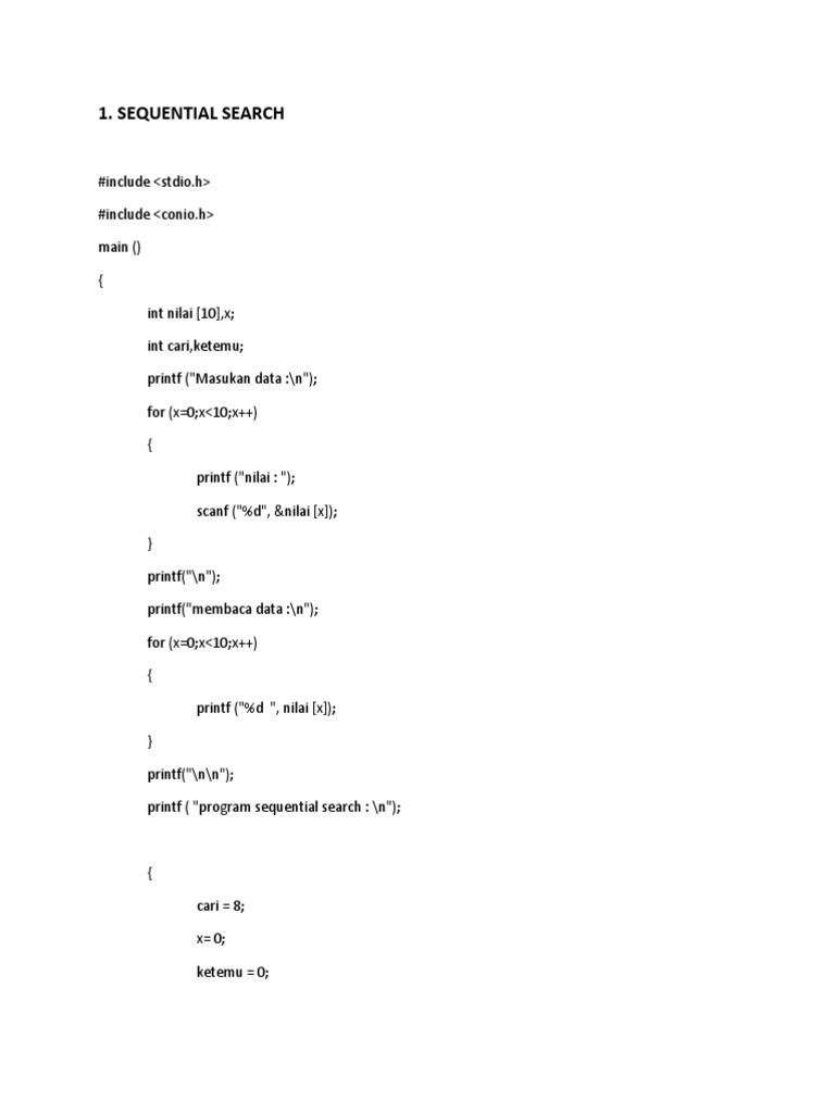 Sequential Search | PDF