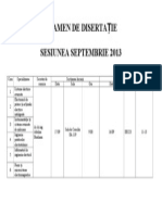 Planificare Disertatie Septembrie 2013