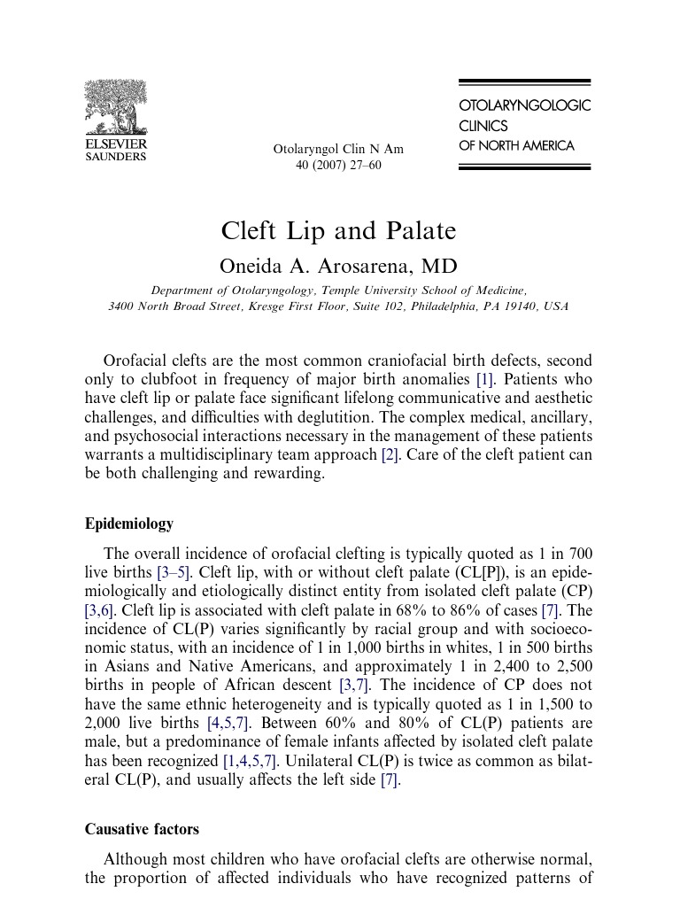 Understanding Cleft Lip and Palate | PDF | Human Anatomy
