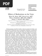 Effects of Medications on the Voice