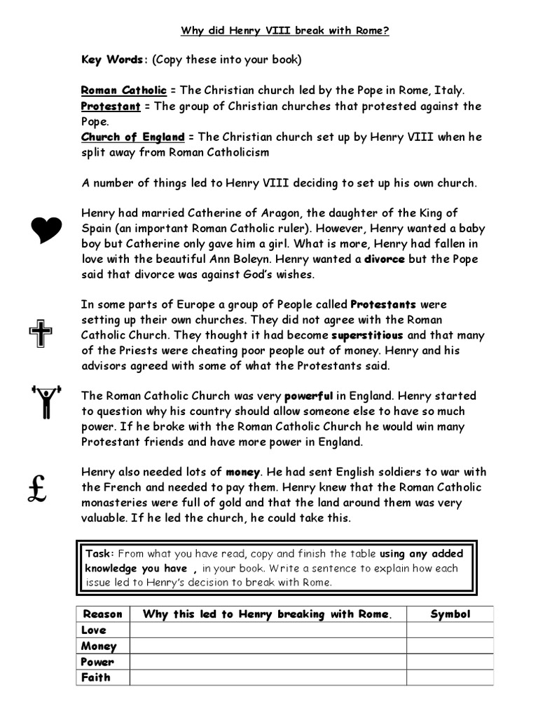 Henry VIII's Break with Rome Explained | PDF | Religion & Spirituality