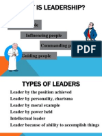 What Is Leadership?: Leading People Influencing People Commanding People Guiding People