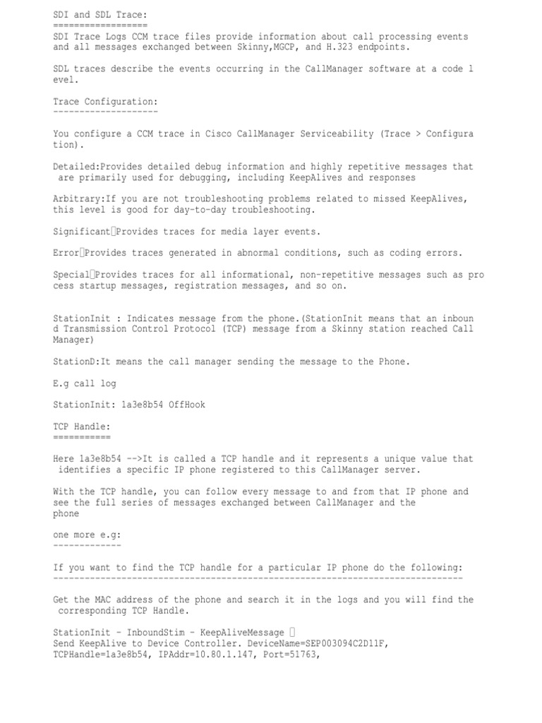 Troubleshooting Cisco CallManager Traces and Audio Logs: A Guide to ...