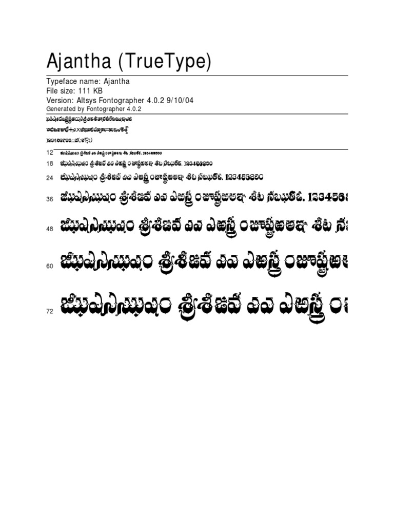 Ajantha Font Download Information | PDF