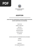 Adoption: Laws, Rules and Jurisprudence Governing Domestic and Inter-Country Adoptions in The Philippines