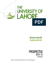 UOL Prospectus 2014 The University of Lahore