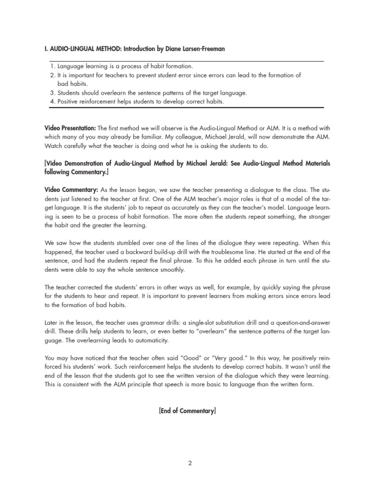 Audio Lingual Method Pdf Cognitive Science Learning