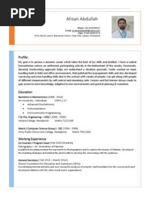 Sample CV