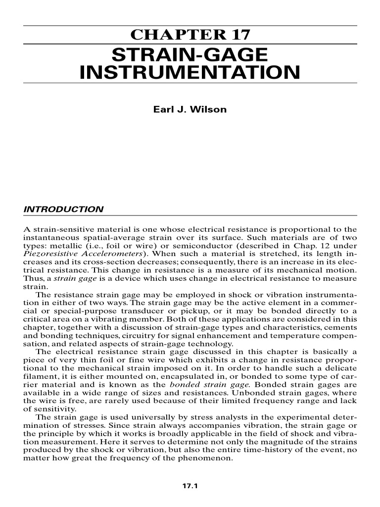 Strain Gage Instrumentation | PDF | Electrical Resistance And ...