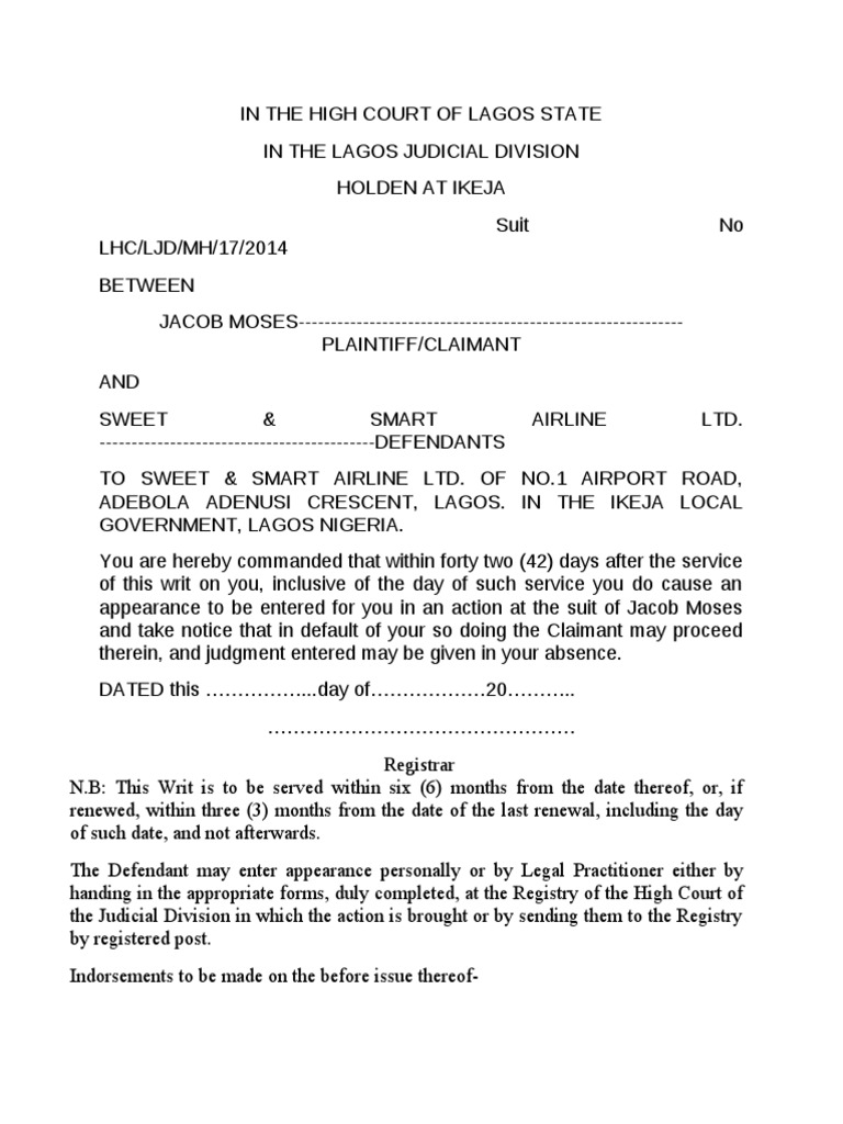 Statement of Claim for Breach of Contract | PDF | Damages | Contractual ...