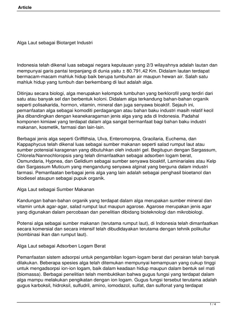 Jurnal alga hijau,merah dan coklat