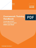 0500 0522 First Language English Coursework Training Handbook 2