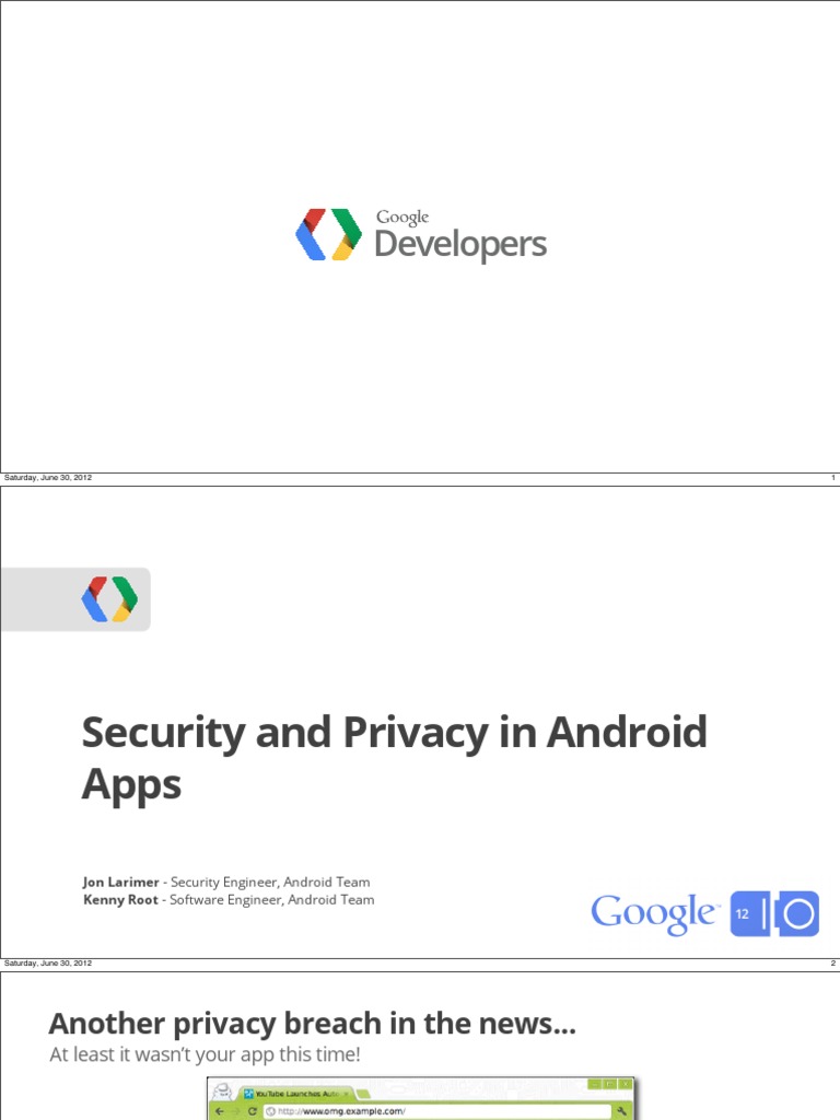 Security and Privacy in Android Apps | PDF | Android (Operating System ...