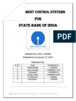 Management Control Systems For State Bank of India