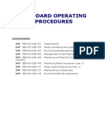 Standard Operating Procedures Appendix