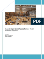 Learnings From Warehouse Visit: Individual Assignment