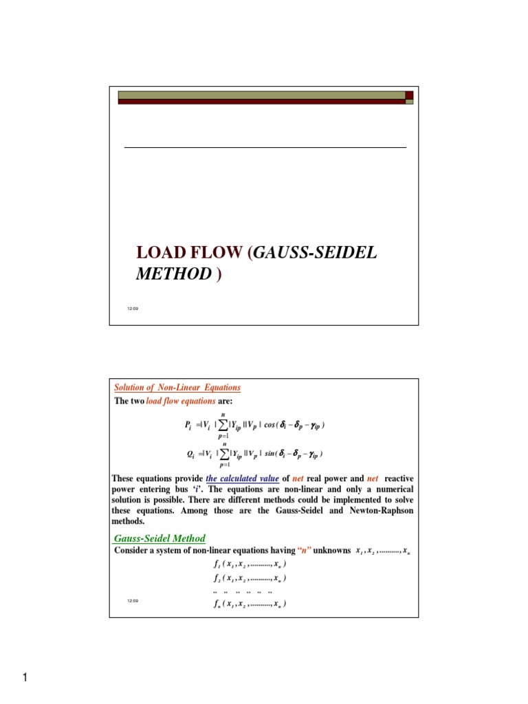 Load Flow - 2 | PDF | Applied Mathematics | Electrical Engineering