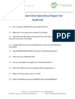 Android Dummy Question Paper - 2