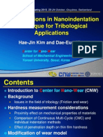 Considerations in Nanoindentation Technique For Tribological Applications