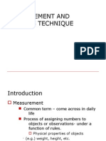 Measurement and Scaling Technique