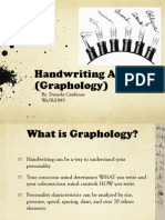 Handwriting Analysis (Graphology) : By: Daniela Cardenas WR/RD 093