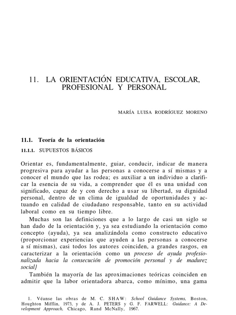 Definición y funciones de la orientación educativa | PDF | Consejero de ...
