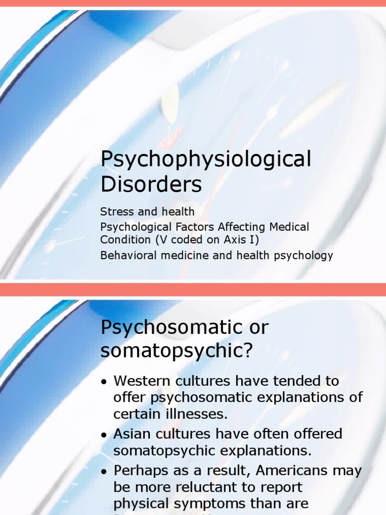 Psychophysiological Disorders and Stress | PDF | Coping (Psychology ...