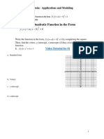 Vertex Formula and Applications of Quadratic Functions Videos