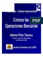 Conoce Las Operaciones Bancarias Alberto Pinto