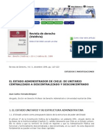 El Estado Administrador de Chile__b__ _b_de Unitario Centralizado a Descentralizado y Desconcentrado__b