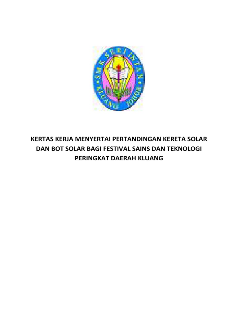 KERTAS KERJA Kereta Solar