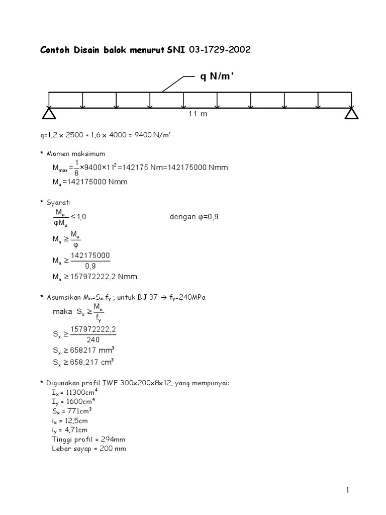 Penyelesaian Soal Struktur Baja Ii