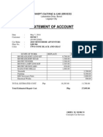 Statement of Account: Denr V 2010 Mitsubishi Adventure SJH 994 Two-Tone Black and Gray