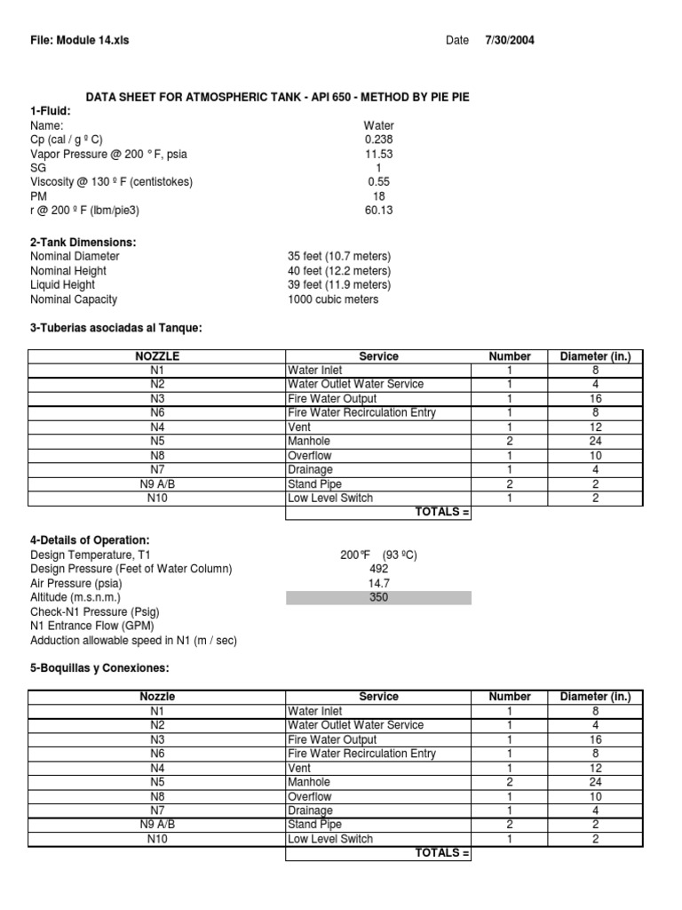 ATM Tank Calc (Converted) | PDF