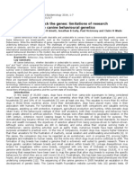 Holding Back the Genes - Limitations of Research Into Canine Behavioural Genetics