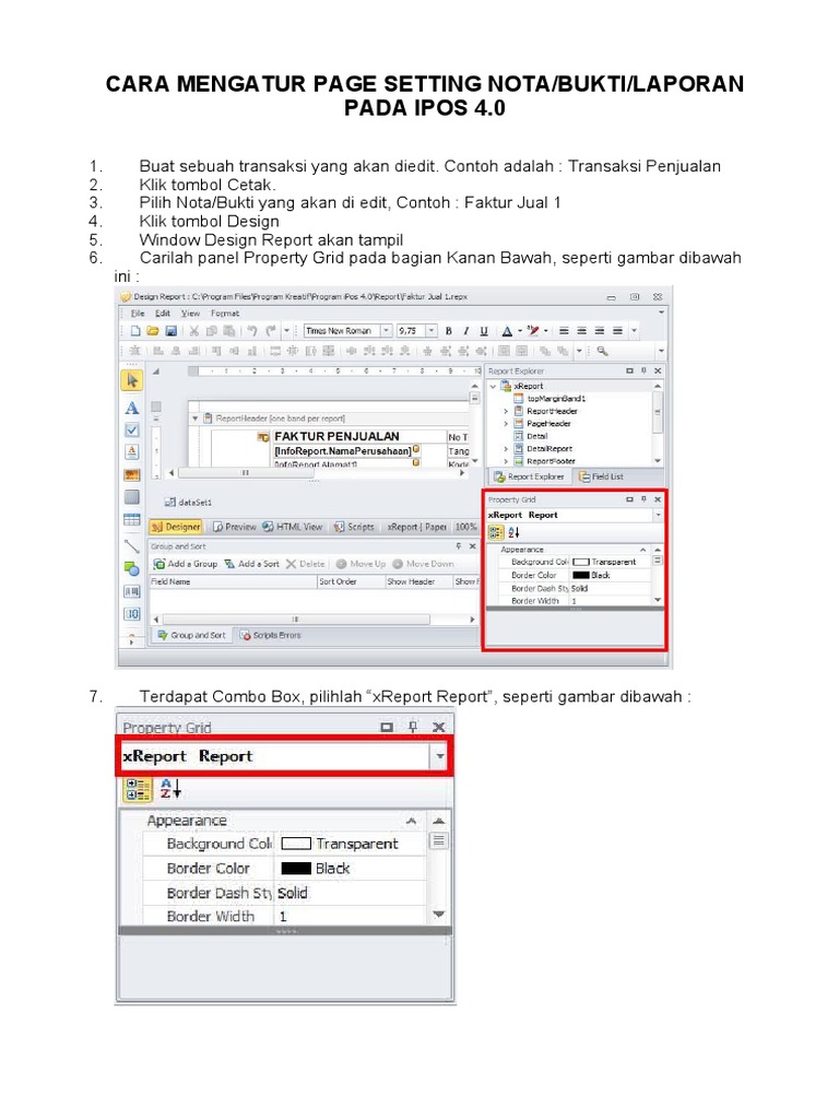 Cara Mengatur Page Setting Ipos4