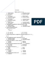 Mathematics Exercises