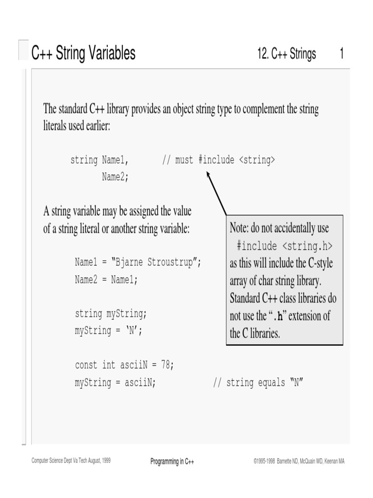Strings Manual C++ String Science) Free 30day Trial