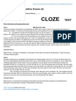 Cloze Test for Competitive Exams 4