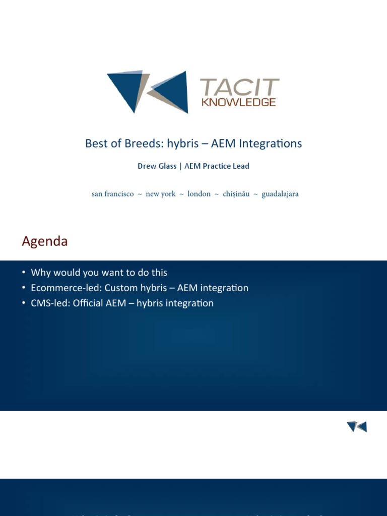 Drew Glass Aem Hybris Integration PDF Business