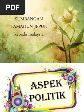 Sumbangan Tamadun Jepun Kepada Malaysia  PDF