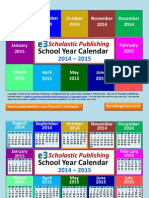 Interactive School Year Calendar 2014-2015