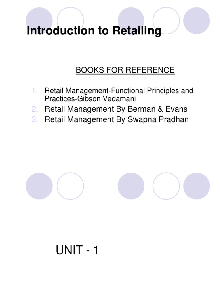 Introduction To Retailing: Books For Reference | PDF | Foreign Direct ...