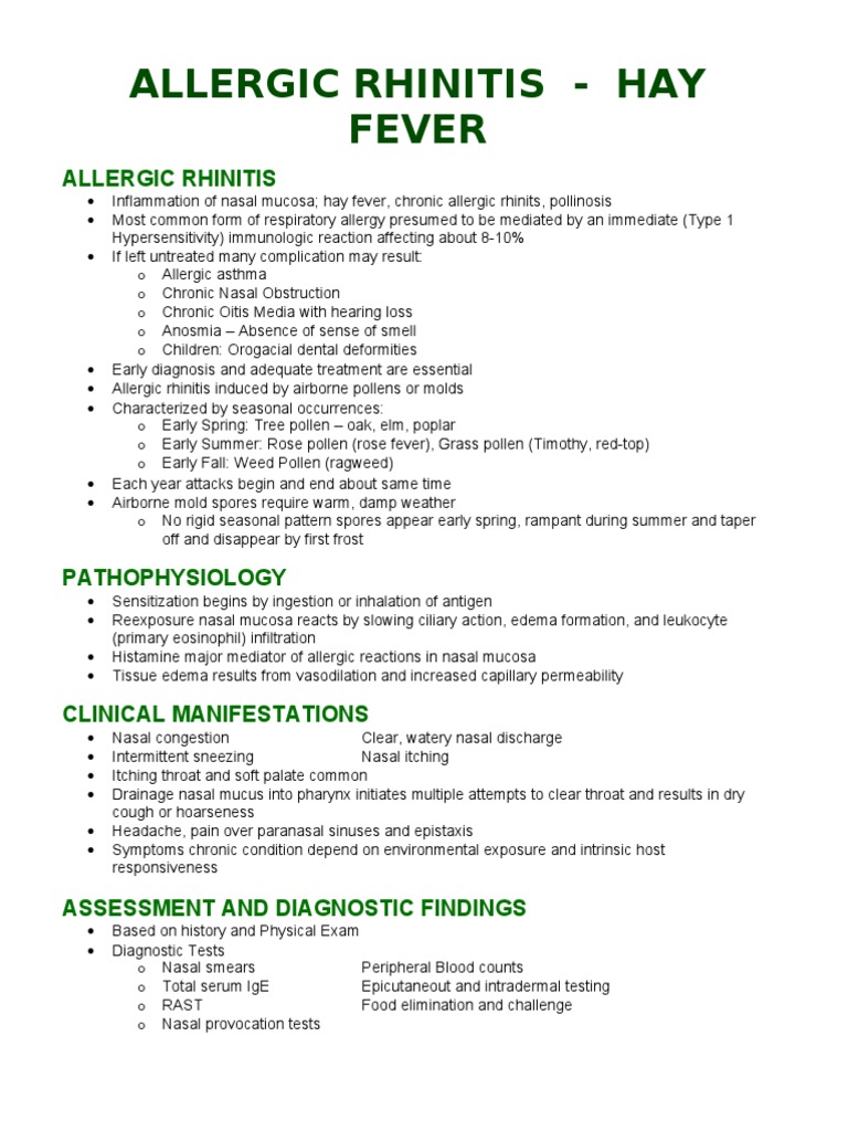 Managing Allergic Rhinitis Symptoms | PDF | Allergy | Allergen