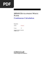 HRMS DEVELOPMENT WHITE PAPER Continuous Calculation