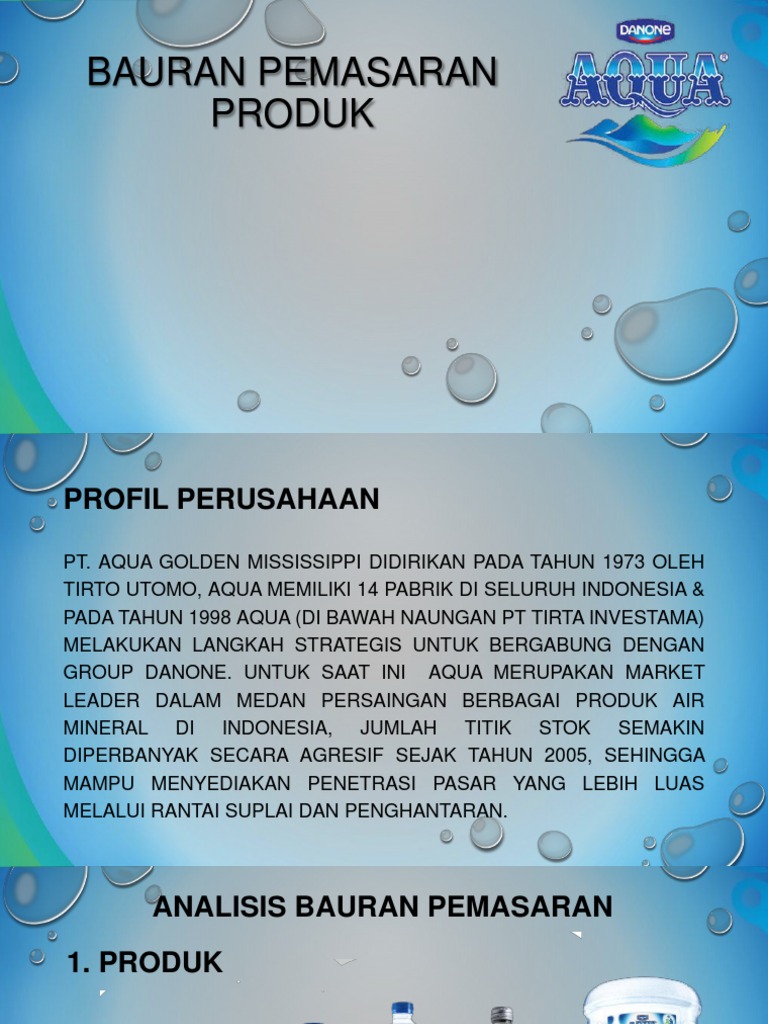 Bauran Pemasaran Produk Aqua