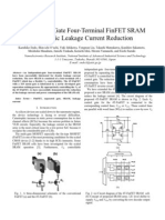 Independent-gate four-terminal FinFET SRAM for drastic leakage current reduction