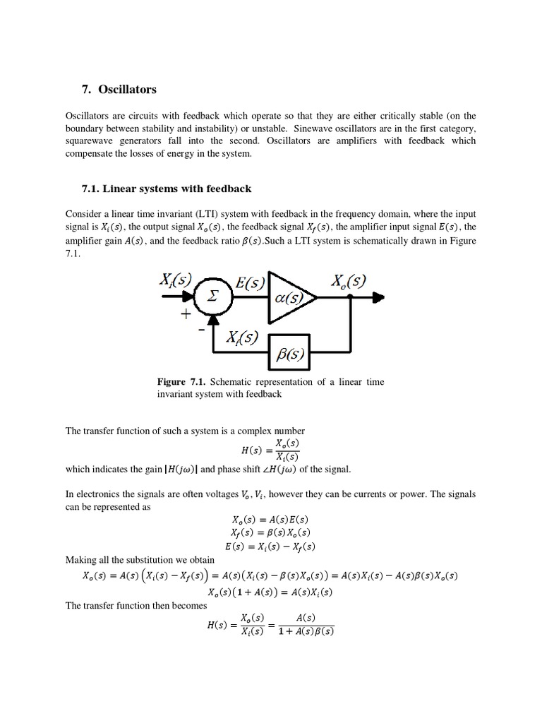 ELEC317 Lecture Notes - Week 5 | PDF | Amplifier | Electronic Oscillator